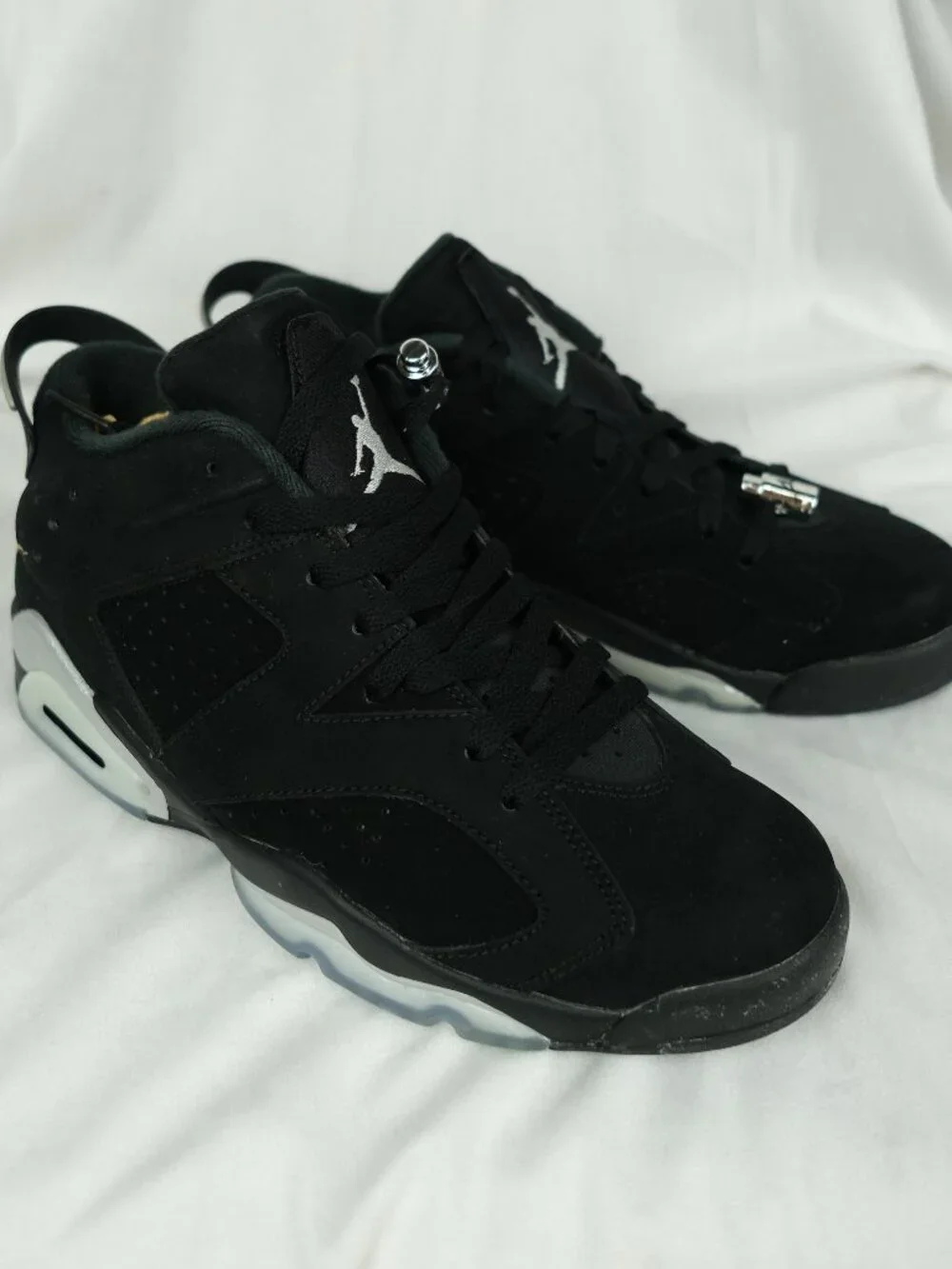 NWT Nike Air Jordan 6 Retro Low Suede Sneakers Black Size 9